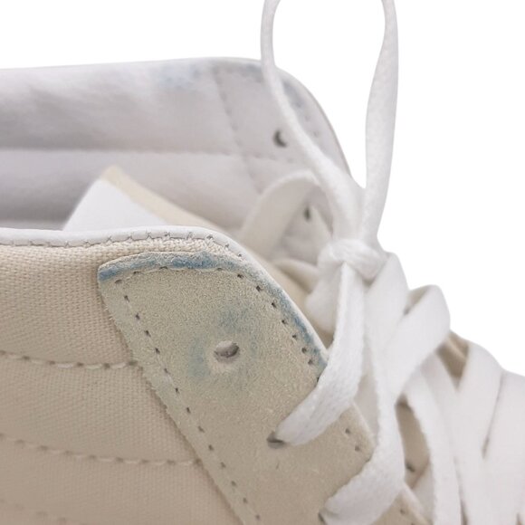 Vans SK8-HI Off White Cream Suede & Canvas High Top Lace Up Sneakers - Picture 13 of 13